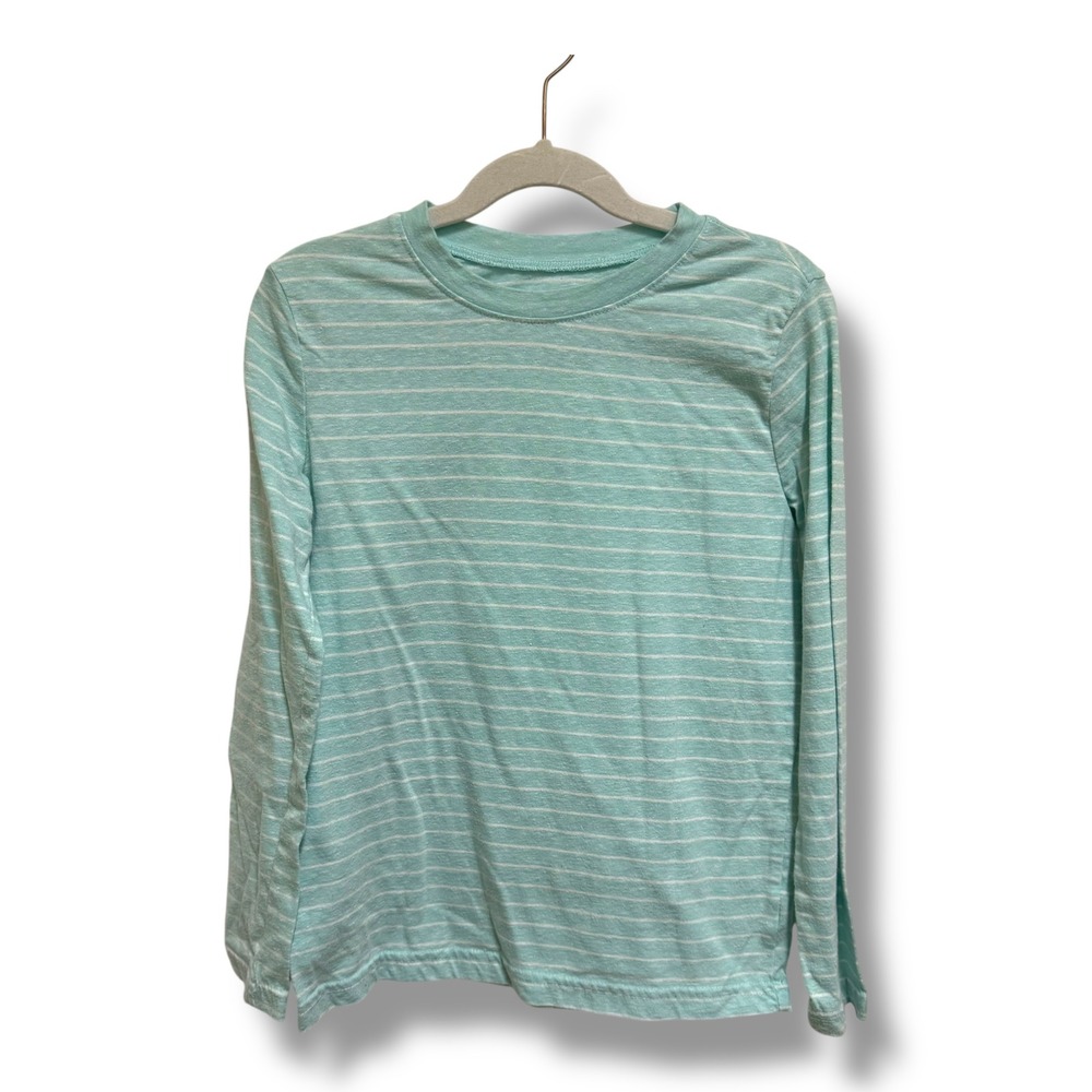 Jumping Beans Boys Essential Tee Aqua White Striped Long Sleeve Shirt 7